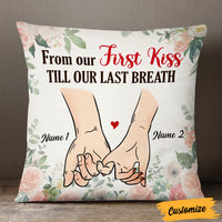 Personalized Valentine Couple From Frist Kiss Pillow DB163 85O57 thumb 1