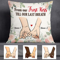 Personalized Valentine Couple From Frist Kiss Pillow DB163 85O57 thumb 1