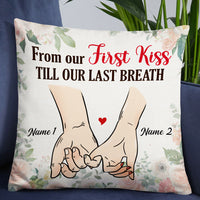 Personalized Valentine Couple From Frist Kiss Pillow DB163 85O57 thumb 1