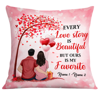 Personalized Valentine Couple Love Story Pillow DB162 95O24 thumb 1