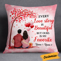 Personalized Valentine Couple Love Story Pillow DB162 95O24 thumb 1