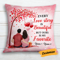 Personalized Valentine Couple Love Story Pillow DB162 95O24 thumb 1