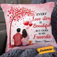 Personalized Valentine Couple Love Story Pillow DB162 95O24 thumb 1