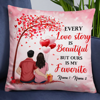 Personalized Valentine Couple Love Story Pillow DB162 95O24 thumb 1