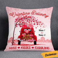 Personalized Valentine Couple Red Truck Pillow DB162 87O36 thumb 1