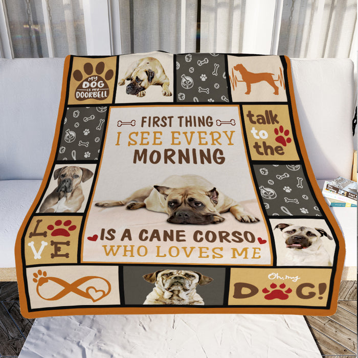 Cane Corso Dog Fleece Blanket MR0301 69O56 1