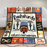 Dachshund Dog Fleece Blanket AU0701 90O36 thumb 1