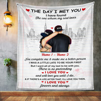 Personalized Couple The Day I Met You Blanket FB23 26O53 thumb 1