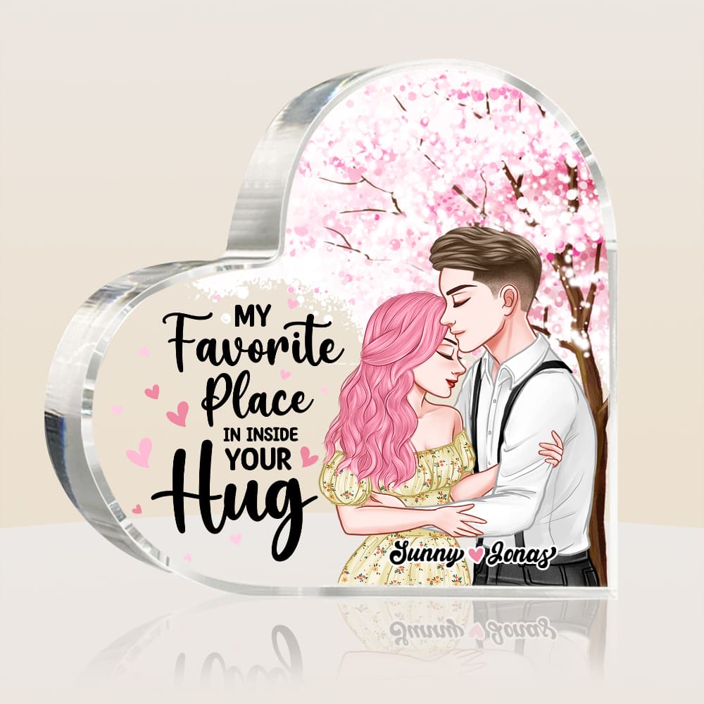 Personalized Couple My Favorite Place Is Inside Your Hug Acrylic Plaque 22732 Primary Mockup