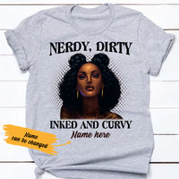 Personalized BWA Tattoos Nerdy Dirty Inked And Curvy T Shirt AG312 67O36 thumb 1