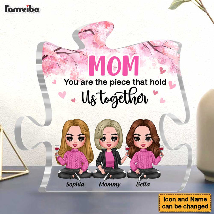 Personalized Mom You Are The Piece That Holds Us Together Plaque 22817 1