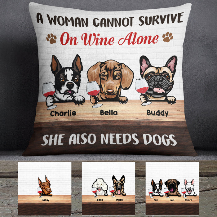 Personalized Cannot Survive Without Dog  Pillow SB281 73O57 (Insert Included) 1