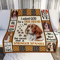 Springer Spaniel Dog Fleece Blanket MR0601 70O50 thumb 1