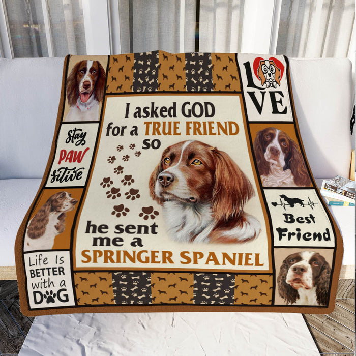 Springer Spaniel Dog Fleece Blanket MR0601 70O50 1