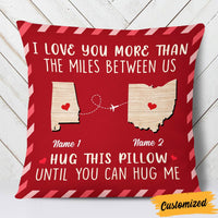 Personalized Valentine Couple Long Distance Hug Pillow DB164 81O57 thumb 1