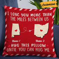 Personalized Valentine Couple Long Distance Hug Pillow DB164 81O57 thumb 1