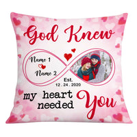 Personalized Valentine Couple Photo Pillow DB163 26O53 thumb 1