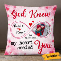 Personalized Valentine Couple Photo Pillow DB163 26O53 thumb 1