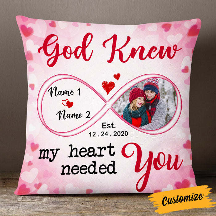 Personalized Valentine Couple Photo Pillow DB163 26O53 1