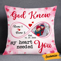 Personalized Valentine Couple Photo Pillow DB163 26O53 thumb 1