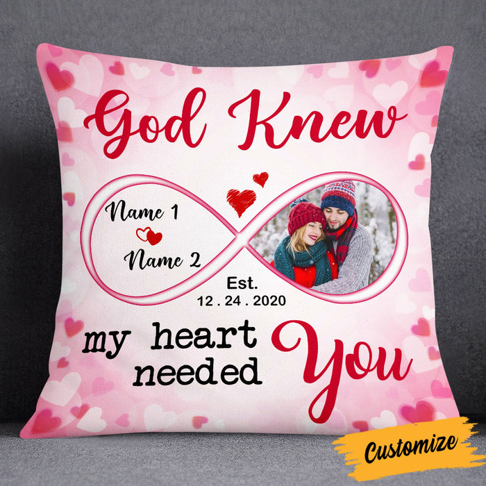 Personalized Valentine Couple Photo Pillow DB163 26O53 1