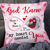 Personalized Valentine Couple Photo Pillow DB163 26O53 thumb 1