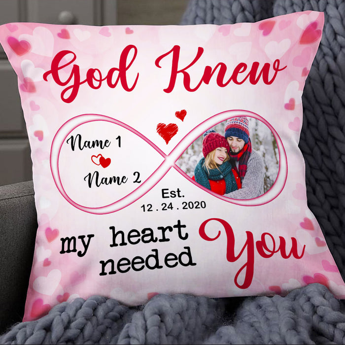 Personalized Valentine Couple Photo Pillow DB163 26O53 1