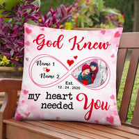 Personalized Valentine Couple Photo Pillow DB163 26O53 thumb 1