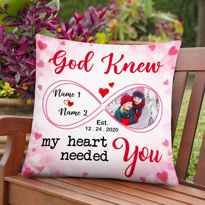 Personalized Valentine Couple Photo Pillow DB163 26O53 1