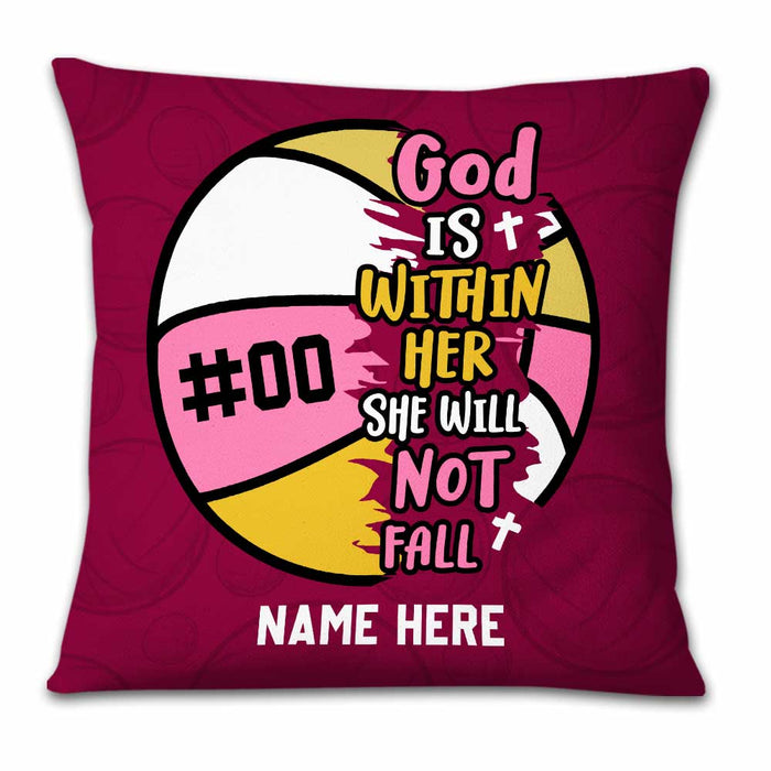 Personalized Love Volleyball Pillow DB166 87O23 1