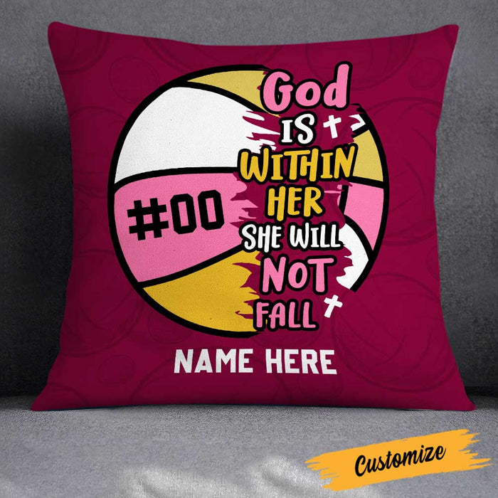 Personalized Love Volleyball Pillow DB166 87O23 1