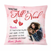 Personalized Valentine Couple Photo Pillow DB163 95O47 thumb 1