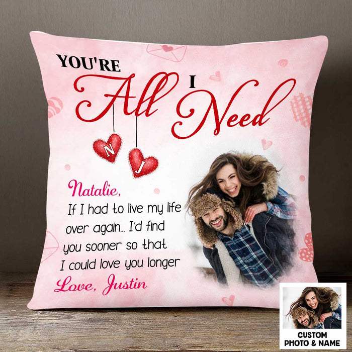 Personalized Valentine Couple Photo Pillow DB163 95O47 1