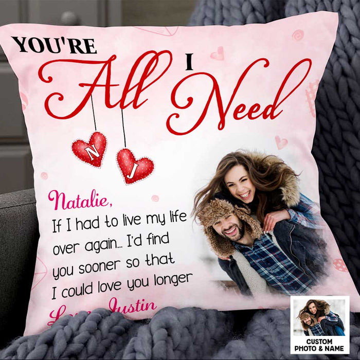 Personalized Valentine Couple Photo Pillow DB163 95O47 1