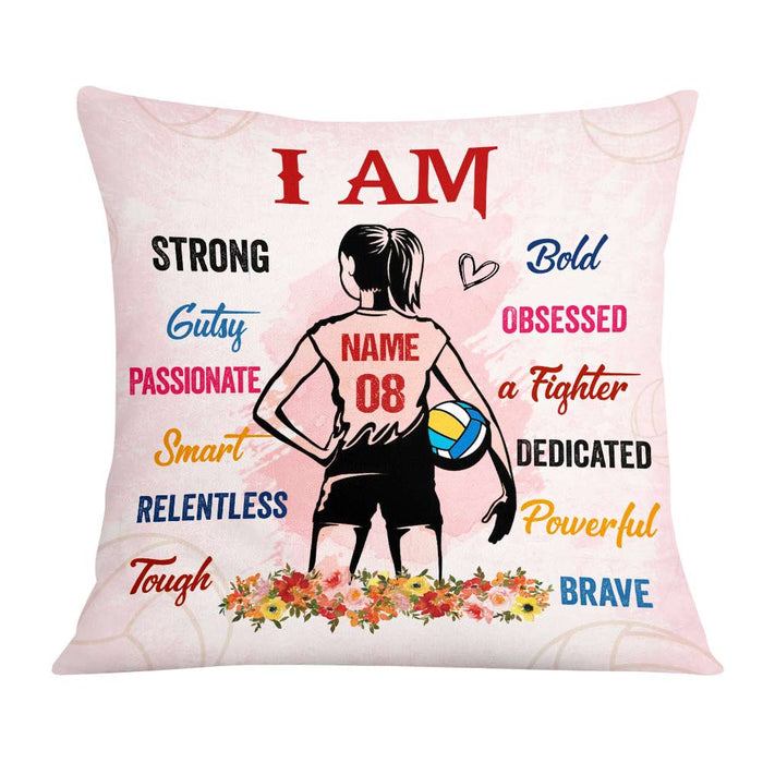 Personalized Love Volleyball Player Pillow DB164 95O57 1