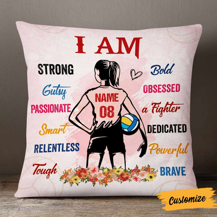 Personalized Love Volleyball Player Pillow DB164 95O57 1