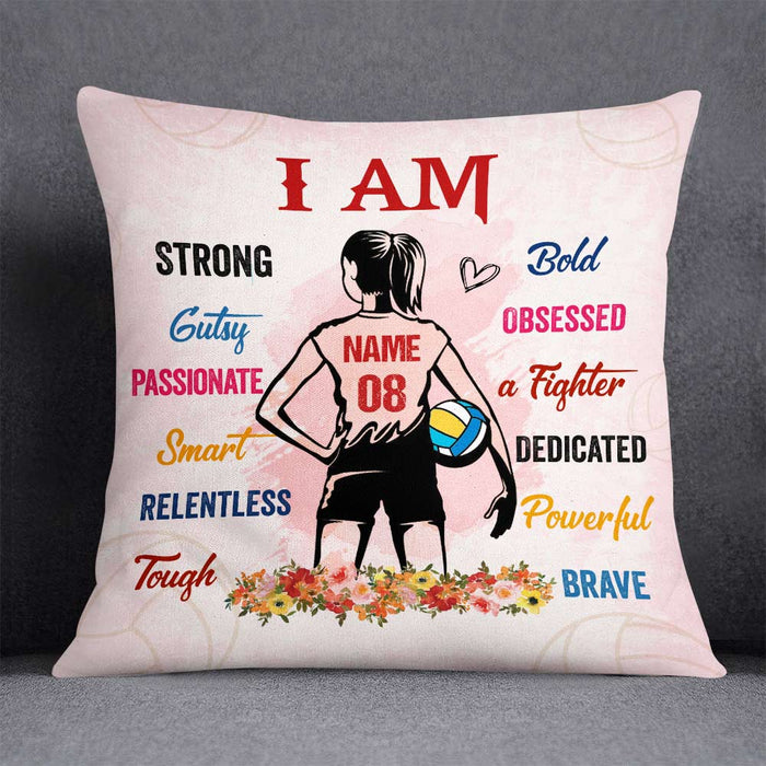 Personalized Love Volleyball Player Pillow DB164 95O57 1