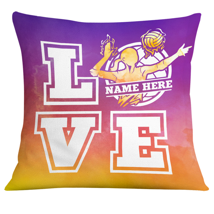 Personalized Love Volleyball Girl Pillow DB165 95O24 1