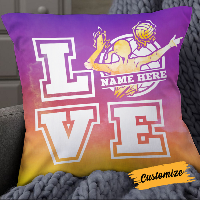 Personalized Love Volleyball Girl Pillow DB165 95O24 1