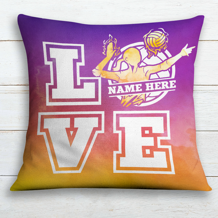 Personalized Love Volleyball Girl Pillow DB165 95O24 1