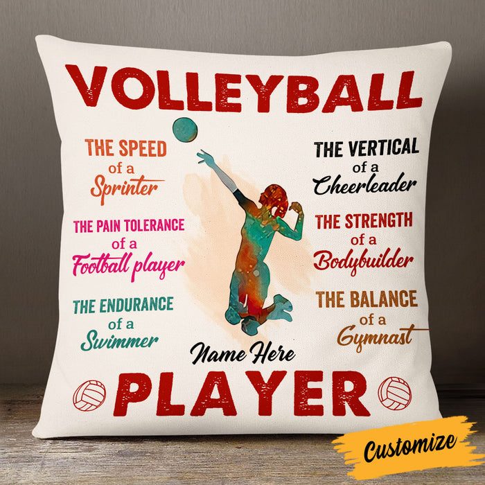 Personalized Love Volleyball Pillow DB166 95O53 1
