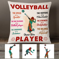 Personalized Love Volleyball Pillow DB166 95O53 thumb 1