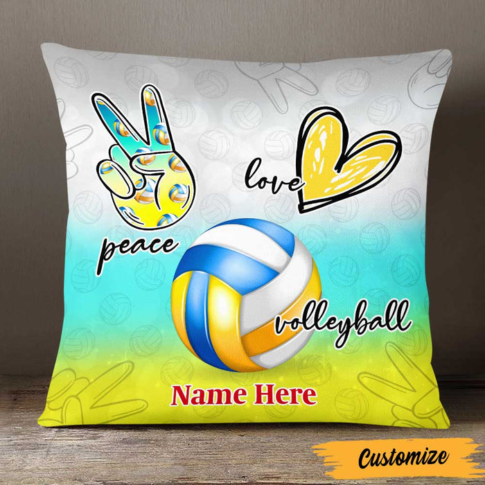 Personalized Love Volleyball Pillow DB165 26O47 1
