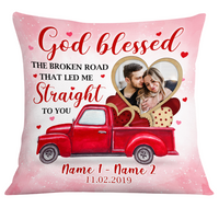 Personalized Valentine Couple Photo Pillow DB161 23O24 thumb 1