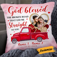 Personalized Valentine Couple Photo Pillow DB161 23O24 thumb 1