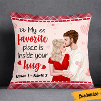Personalized Valentine Couple Inside Your Hug Pillow DB162 23O36 thumb 1