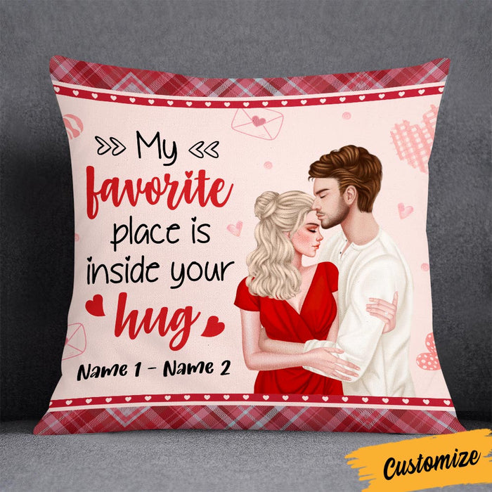 Personalized Valentine Couple Inside Your Hug Pillow DB162 23O36 1