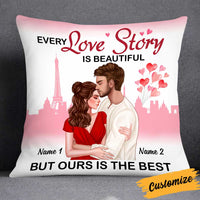 Personalized Valentine Couple Our Love Story Pillow DB163 23O34 thumb 1