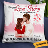 Personalized Valentine Couple Our Love Story Pillow DB163 23O34 1