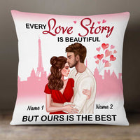 Personalized Valentine Couple Our Love Story Pillow DB163 23O34 thumb 1